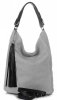 Bőr táska shopper bag Genuine Leather világosszürke G100